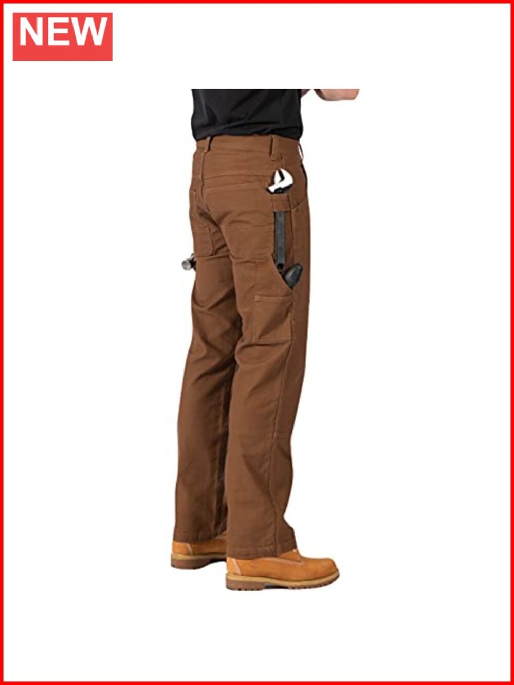 Men's Relaxed Straight Fit Cargo Work Pants Heavy Woven 100% Cotton